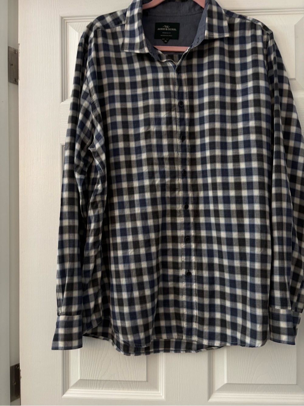Rodd & Gunn Navy and White Plaid Button-Down Shirt